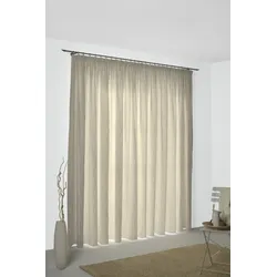 Vorhang WIRTH "Sepino" Gr. 3, beige, B:132cm H:225cm, Jacquard, Baumwolle, Polyester, Gardinen