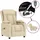 vidaXL Relaxsessel elektrisch Polyester 96 x 99,5 x 0 cm Creme mit Liegefunktion