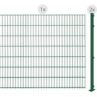 Arvotec Doppelstabmattenzaun "EASY 143 zum Aufschrauben" Zaunelemente Zaunhöhe 143 cm, Zaunlänge 2 - 60 m Gr. H/L: 143 cm x 2 m H/L: 143 cm, grün (dunkelgrün) Zaunelemente