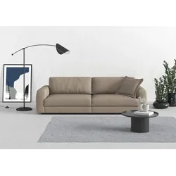 Big-Sofa TRENDMANUFAKTUR "Bourbon, Designsofa", braun (schlamm), B:264cm H:84cm T:111cm, 100% Polyester, Sofas, mit extra hohem Sitzkomfort, in trendigem Cord Bezug erhältlich