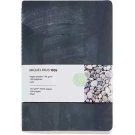 Miquelrius Notizbuch Stone Paper A5 blanko schwarz