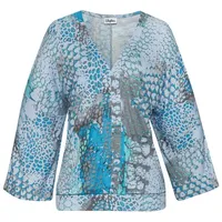 Buffalo Fledermausshirt Damen blau bedruckt Gr.44/46