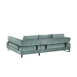 Switch Eckcouch Mikrofaser 3-Sitzer Grau