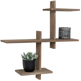 House Nordic Wandregal GAVI 15 x 55 x 60 cm Braun