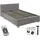 Tectake Polsterbett 140 x 200 cm Dunkelgrau