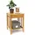 Relaxdays Beistelltisch mit Schublade HxBxT:51,5x40,5x30,5cm, aus robustem Holz, schmale Nachtkonsole 2 Ablagen, natur