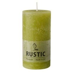 Papstar Rustic Stumpenkerze, durchgefärbt, Hochwertige Zylinderkerze aus Paraffin- und Stearin, 1 Karton = 6 Stück, birke