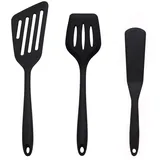 Dantolo Pfannenwender Set Silikon Hitzebeständig 3 Pack Spatel Küchenhelfer Set BPA Frei, Antihaft Silikonspatel set zum Kochen Backen Profi Küchenutensilien - Spülmaschinengeeignet