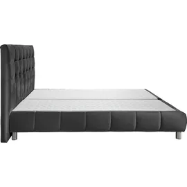 Home Affaire Boxspringbett HOME AFFAIRE "Salo XXL", grau (anthrazit), B:214cm L:231cm, Komplettbetten, Boxspringbett, in Samtoptik oder Struktur, 6 Breiten in Überlänge 220cm, 4 Härtegrade