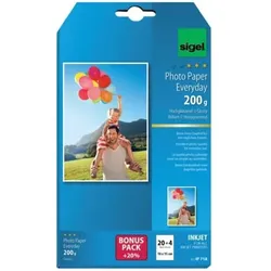 Inkjet Everyday Fotopapier 100 x150mm 200g 24 Blatt