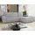 Sofnet Eckcouch Cord 2-Sitzer Grau