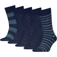 Tommy Hilfiger Socken (5-Paar) mit auffälliger Musterung blau 43-46