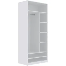 marmex möbel TRES 02B Garderobenschrank 90x206x51 weiß