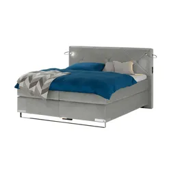 Musterring Boxspringbett Premiumversion Dubai ¦ grau ¦ Maße (cm): B: 197 H: 124