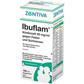 Zentiva Pharma GmbH Ibuflam Kindersaft 20mg/ml gegen Fieber und Schmerzen
