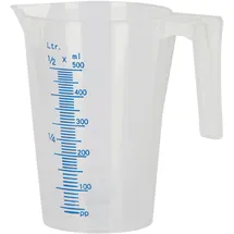 Kerbl Messbecher 0,5ltr. Kunststoff, mit Skala, stapelbar