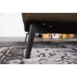 KAWOLA Sofa BLOOM Ecksofa Leder dunkelbraun