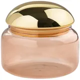 Giftcompany Voile Glasdose M braun/Gold 10,5cm