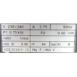 Holzstar Motor DB 1100 / 230V  750W