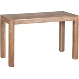 KADIMA DESIGN Esstisch Massivholz MUMBAI Akazie 120 cm Esszimmer-Tisch Holztisch Design Küchentisch Landhaus-Stil dunkel-braun - Beige