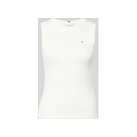 Tommy Hilfiger Slim Fit Tank Top aus reiner Baumwolle Modell 'SLIM CODY', Ecru, XS