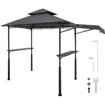 Vevor Grillpavillon 2,43 x 1,5 m Silber
