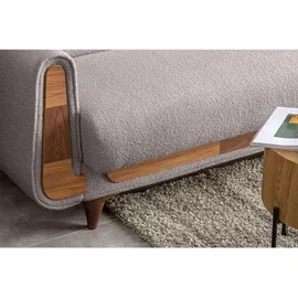 konsimo® Schlafcouch 3-Sitzer Grau
