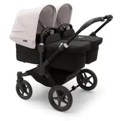 bugaboo Zwillingswagen Donkey 5 Twin Complete Black/Misty White Inklusive Gratis Erweiterungsset