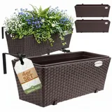 CASARIA Balkonkasten 60 x 20 x 19 cm Braun