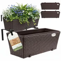 CASARIA Balkonkasten 60 x 20 x 19 cm Braun