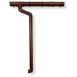 Kunststoff Dachrinnenset 346B für Walmdächer-braun