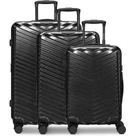Redolz Essentials 18 Koffer-Set 3-tlg. schwarz/metallic black