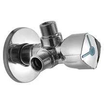 ARCOCERE Arco Eckventil A-80 1/2"x3/8"x3/8" mit zwei Steckdosen, Anti-Kalk