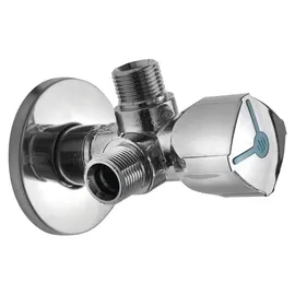 ARCOCERE Arco Eckventil A-80 1/2"x3/8"x3/8" mit zwei Steckdosen, Anti-Kalk
