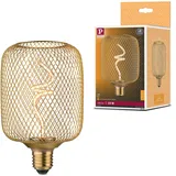 Paulmann 29260 Metallic Glow Standard 230V LED Leuchtmittel Zyl E27 180lm 4W 1800K dimmbar Messing