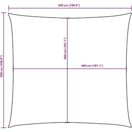 vidaXL Sonnensegel Oxford-Gewebe Quadratisch 5 x 5 m Schwarz