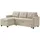 VitaliSpa Eckcouch Polyester 2-Sitzer Beige