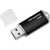 USB Stick 128GB, Pen Drive USB 2.0 Flash Drive 128GB Mini Memory Stick Tragbarer Speicherstick für Laptop, PC usw (Schwarz)