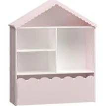 [en.casa] Kinderregal Vestnes 114 x 91 x 30 cm Cotton Candy/Weiß