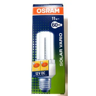 Osram Energiesparlampe DULUX EL SOLAR 12 V DC VARIO, 11 Watt - 11W / E27 / 840
