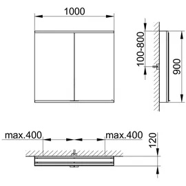 Keuco Royal Modular 2.0 100 cm silber