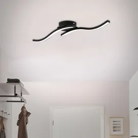 Briloner LED Deckenleuchte Deckenlampe 2-flammig 12 W, 3000K Schwarz