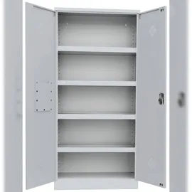 Lüllmann Umweltschrank 566251 enzianblau, lichtgrau 91,6 x 42,2 x 195,0 cm, aufgebaut, 1 St.