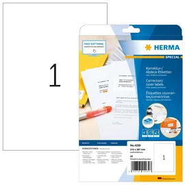 Herma Universaletiketten 4230 Weiß 210,0 x 297,0 mm 25 Blatt