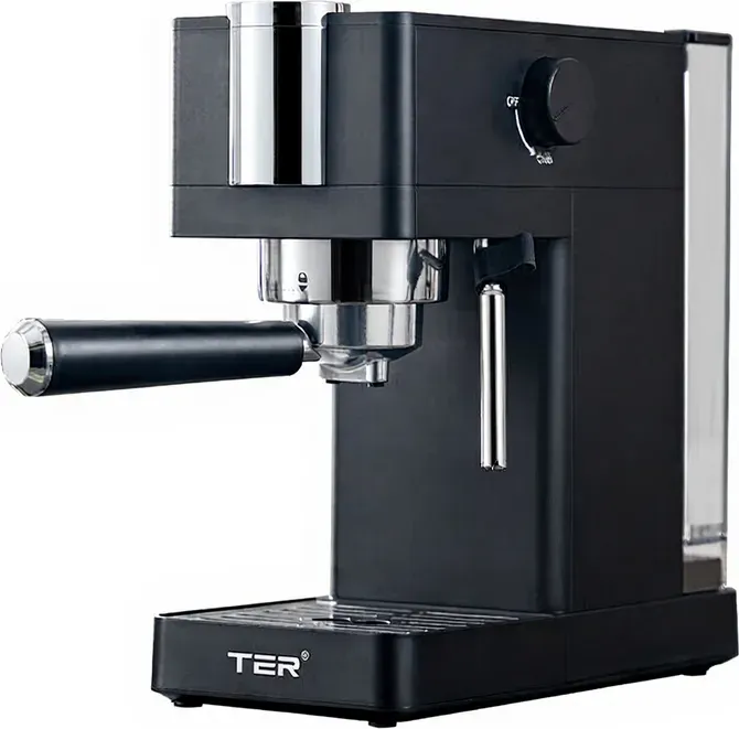 TER Espresso-Kaffeemaschine mit 15 bar, integrierter Milchaufschäumung, Schnellaufheizung