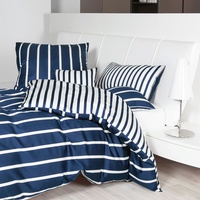 Janine Bettbezug einzeln 240x220 cm | nachtschattenblau  Mako-Satin Bettwäsche modern classic