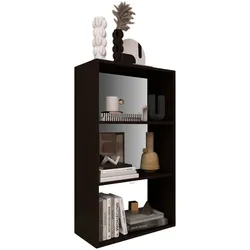 Regal Delta-3 Schwarz Bücherregal MDF Standregal Raumteiler