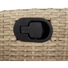 vidaXL Gartensessel mit Fußteil 58,5 x 69,7 x 34,4 cm beige 2 St.