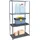 Relaxdays Lagerregal Stahl 180 x 90 x 40 cm Silber 160 kg 4 Ebenen