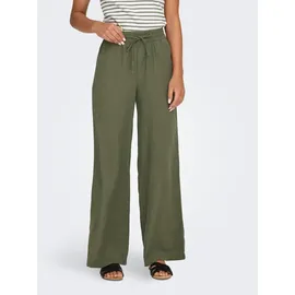 Jdy JDYSAY Linen HW Wide Pant Schlupfhose Kalamata Grün M (38)